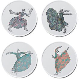 Dancing Girls Side Plates, Set Of 4