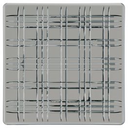 Square Lead-Free Crystal Platter, Smoke, 28cm
