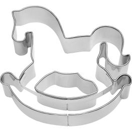 Stainless Steel Rocking Horse Cookie Cutter, 7cm