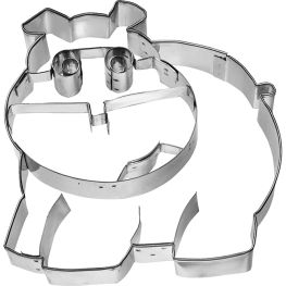 Stainless Steel Hippopotamus Cookie Cutter, 11cm