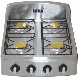 Four Burner Auto Ignition Tabletop Stainless Steel Gas Stove
