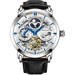 Original Anatol Automatic Dual Time Men's Skeleton Wrist Watch