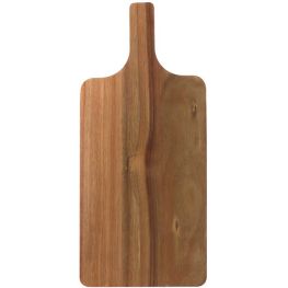 Acacia Wood Rectangular Serving Board With Handle, 55cm