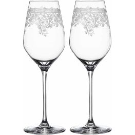 Arabesque White Wine Glasses, Set of 2