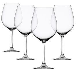 Salute Burgundy Wine Glasses, Set Of 4