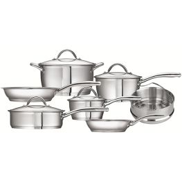Allegra Stainless Steel Cookware Set, 11pc