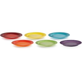 Rainbow Collection Side Plates, Set of 6