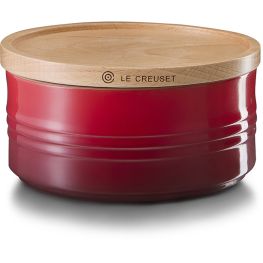 Large Storage Jar With Wooden Lid, 650ml
