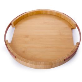 Round Bamboo Serving Tray, 28cm