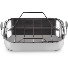 3 Ply Stainless Steel Rectangular Roaster With Rack