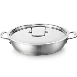 3 Ply Stainless Steel 30cm Shallow Casserole, 4.8 Litre