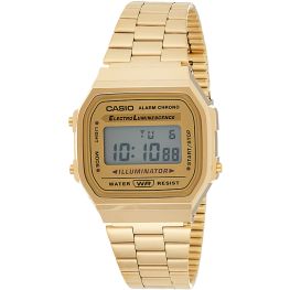 Retro Men's Illuminator Gold Digital Wrist Watch, A168WG-9WDF