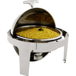  Global Round Roll Top Chafing Dish, 6.8 Litre