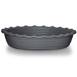Ripple Grey Pie Dish, 27cm