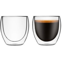 Double Walled Cappuccino Glasses, Set of 2