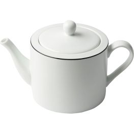 Jenna Clifford Premium Porcelain Black Line Teapot, 1.1 Litre