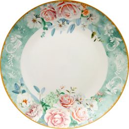 Jenna Clifford Green Floral Charger Plate