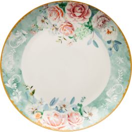 Jenna Clifford Green Floral Dinner Plate, Set Of 4