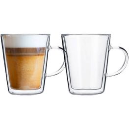 Eetrite Double Walled Cappuccino Mugs, Set Of 2