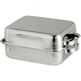  Stainless Steel Double Roasting Pan, 34.5cm