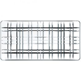  Square Rectangular Lead-Free Crystal Platter, 28cm