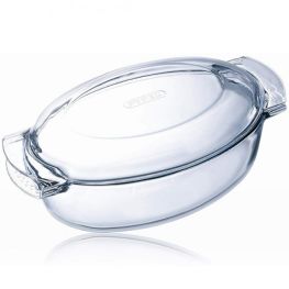 Essentials Oval Casserole Dish With Lid, 5.9 Litre