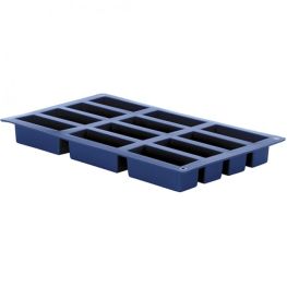 Ibili Blueberry 12 Oblong Cup Silicone Baking Pan