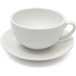 White Basics Cappucino Cup & Saucer