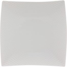 White Basics Diamonds Square Dinner Plate, 26cm