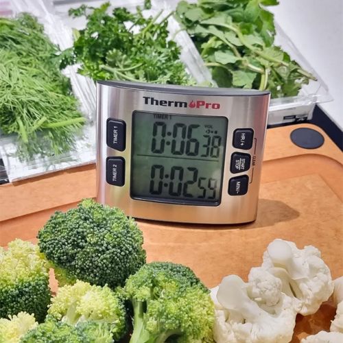 Thermopro Tm02 Digital Kitchen Timer With Dual Countdown Stop