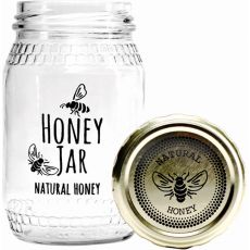 Honey Bee Print Honey Jar, 352ml