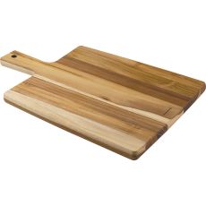Solid Teak Rectangular Cutting & Serving Paddle Board, 40cm