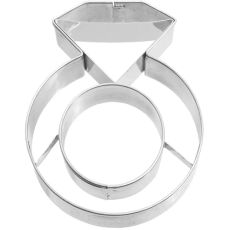 Stainless Steel Diamond Ring Cookie Cutter, 7cm