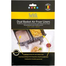 Reusable Dual Basket Airfryer Liners, Set of 4