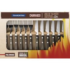 Churrasco Boxed Steak Knife & Fork Set, Set Of 12