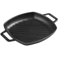 Enamelled Cast Iron Square Grill Pan With 2 Helper Handles, 26cm