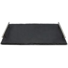 Slate Rectangular Serving Tray With Handles, 40cm