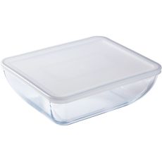 Daily Rectangular Dish With Plastic Lid