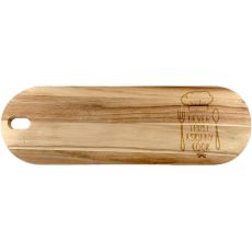 Acacia Wood Long Oblong Serving Board, The Cook, 54cm