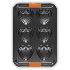 Non-Stick 6 Cup Tiered Heart Tray