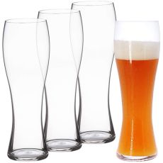 Beer Classics Tall Wheat Beer Glasses, Set Of 4
