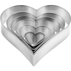 Delicia Heart Cookie Cutters, Set Of 6