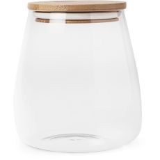 Belly Glass Canister with Bamboo Lid