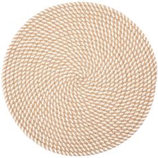 Round Jute Blend Placemats, Set of 2
