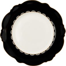 Black Rose Dinner Plates, Set Of 4