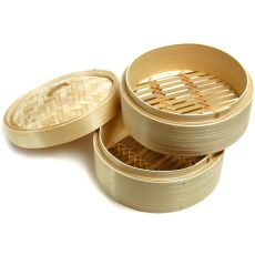 Ken Hom Excellence Two Tier Bamboo Steamer, 20cm