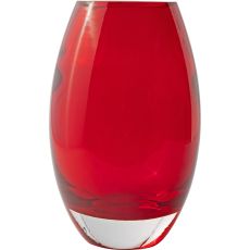 Krosno Red Glass Vase, 24cm