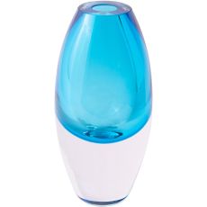 Krosno Turquoise Glass Vase, 24cm