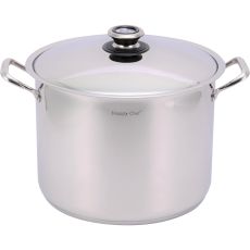 Deluxe Stainless Steel Stock Pot With Smart Lid