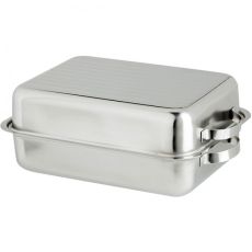 Stainless Steel Double Roasting Pan, 38cm